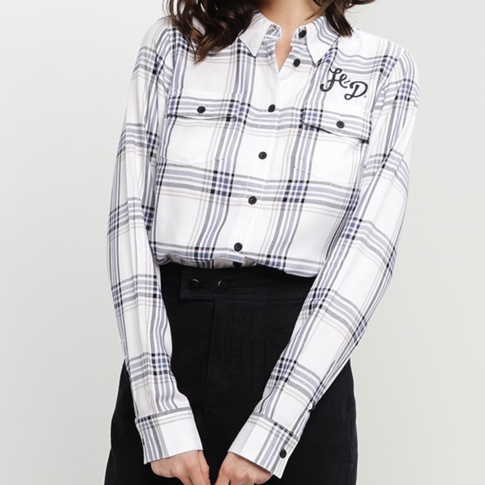 Harley Davidson | Women's Classic Racer Plaid Shirt Size Large